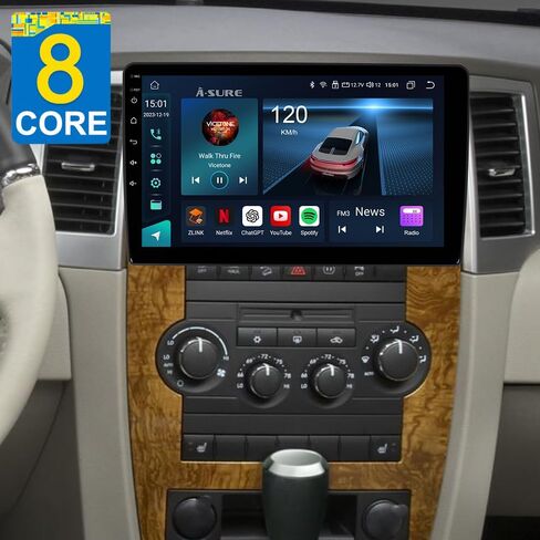 ASURE 10.1 inch Android Car Stereo Radio for Dodge Ram 1500 2009-2012,Jeep Wrangler 2007-2017,Chrysler 300C 2008-2010,Car GPS Navigation Unit with Wireless Carplay,Android Auto,1280x800 Screen in Saudi Arabia