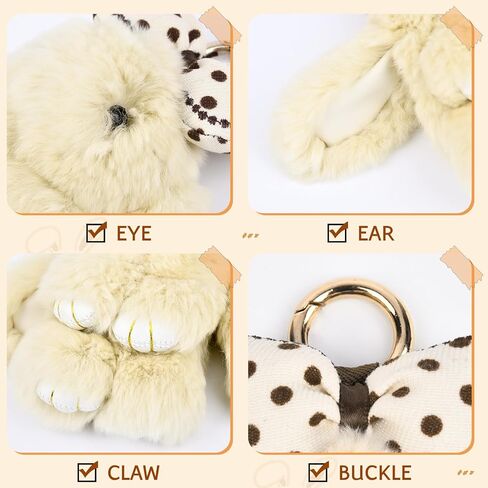 Bunny Keychain with Tin Box, Cute Keychain Gift, Soft Bunny Keychain Accessories for Women in Saudi Arabia