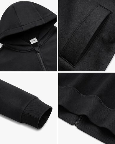 Stelle Zip Up Hoodies for Women Fleece Crop Jackets Long Sleeve Hooded Sweatshirts with Pockets Casual Coat in Saudi Arabia