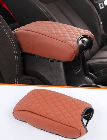 Savadicar Center Console Cover Compatible with 2011-2018 Jeep Wrangler JK JKU, Faux Leather Armrest Protector Pad for Enhanced Protection and Comfort, Interior Accessories, Black in Kuwait