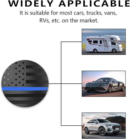 4 قطع أغطية مركز عجلة السيارة ذات العلم الأمريكي، أغطية محور السيارة 56 مم للحواف، ملحقات خارجية مقاومة للماء والغبار للسيارات، عالمية لسيارات الدفع الرباعي والشاحنات وRV (أسود) in Kuwait