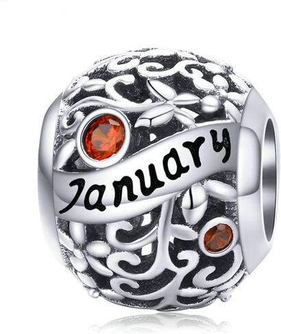 Birthstone Charms for Charms Bracelet 925 Sterling Silver Bead Crystal Charms Happy Birthday Charms for DIY Bracelet and Necklace in Saudi Arabia