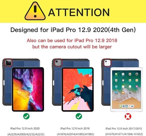 ZtotopCases for New iPad Pro 12.9 Inch 6th/5th/4th Generation 2022/2021/2020, [6 Magnetic Stand Angles] Protective Cover with Pencil Holder, Auto Wake/Sleep, Black in Saudi Arabia