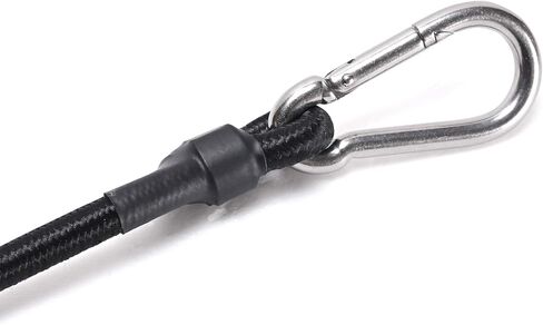 KING PIECES 60 Inch Bungee Cords with Hooks Heavy Duty 4 Pieces Black Latex Long Bungie Cord Bungee Straps with Stainless Steel Mini Hook for Outdoor Tent, Camping, Cargo, Bike, Transporting, Storage… in Saudi Arabia