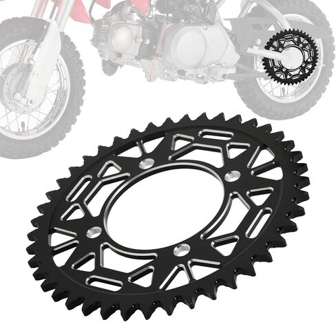 Motorcycle 420 43T Rear Chain Sprocket 76mm CNC for CRF XR SSR Apollo RFZ TaoTao 50 70 90 110 125 140 150 160 170 Chinese Pit Dirt Bike Black in Saudi Arabia