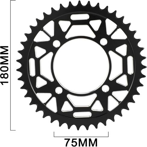 Motorcycle 420 43T Rear Chain Sprocket 76mm CNC for CRF XR SSR Apollo RFZ TaoTao 50 70 90 110 125 140 150 160 170 Chinese Pit Dirt Bike Black in Saudi Arabia