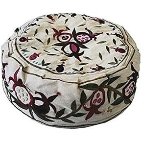 Hat - Embroidered - Pomegranates White
