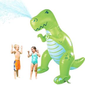 BigMouth Inc. Ginormous Inflatable Green Dinosaur Yard Summer Sprinkler, Stands Over 6 Feet Tall, Perfect for Summer Fun | 85.04 x 45.67 x 75.98 inches|