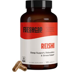 FreshCap Lions Mane Supplement Capsules - Ayurveda Premium USDA Organic Dual Extracted Mushrooms - Third Party Tested - Whole Fruiting Body - Non-GMO, Gluten Free, Vegan, for Memory & Immunity (120ct)