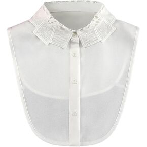 OL Stylish Chiffon Fake Collar Detachable Collar Blouse Dickey Collar Half Shirts for Girls and Women