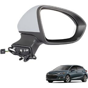 munirater Front Left Driver Side View Mirror Heated Power Glass Manual Folding 5-Pins Replacement for 2016-2019 Cruze 39125815 GM1320542