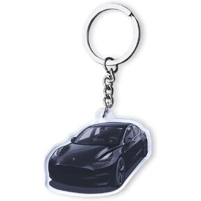 سلسلة مفاتيح KIKIMO لموديل تسلا 3 موديل Y، سلسلة مفاتيح تسلا، حلقة مفاتيح من الأكريليك لملحقات موديل 3 وموديل Y in Kuwait