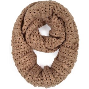 TrendsBlue Premium Winter Mesh Knit Infinity Loop Scarf