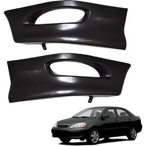 munirater Front Bumper Lips Set LH/RH Replacement for 2005 2006 2007 2008 Corolla S Style Front Wrap Angle