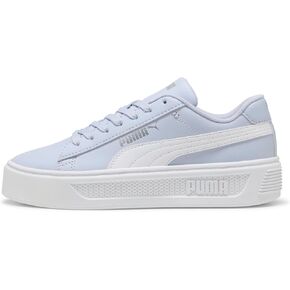 PUMA Women's Smash Platform V3 Sneaker, Cool Weather White Silver, 7