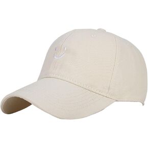 Smile Face Baseball Cap for Women Men Adjustable Workouts Outdoor Activities