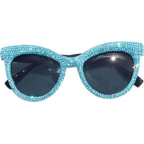 ICARA Cat Eye bling rhinestone Sun Glasses Retro Cateye Diamond Sunglasses for Women UV400 Protection