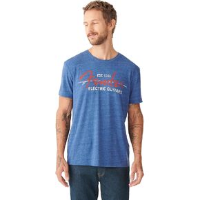 Lucky Brand Men's Short Sleeve Crew Neck Fender Wave Tee