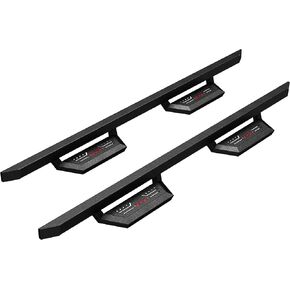 KYX 6 inches Running Boards Side Steps Fit for 2015-2024 Ford F150 SuperCrew Cab & 2017-2024 Ford F250 F350 Super Duty Crew Cab (Nerf Bar Side Steps Side Bars), Textured Black Powder Coated