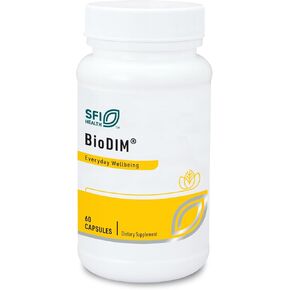 Klaire Labs BioDIM - 150mg Diindolylmethane Supplement - Promotes Healthy Estrogen Metabolism in Men & Women - Patented, Bioavailable DIM - Dairy & Gluten-Free (60 Capsules)