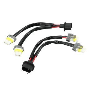 2 Pcs Headlights Wiring Harness Adapter H13 9008 Male to 9005 9006 Female 2 Way Splitter Wire Adapter for Truck Pickup LED Wire Cable Plug