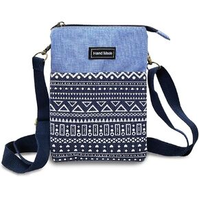 Women's Cross-Body Bags, Cotton Crossbody Phone Bag Casual Shoulder Bag for Women, Boho Mobile Phone Bag
