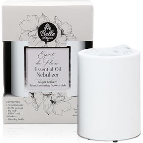 Esprit de Fleur Essential Oil Diffuser | Premium Waterless & Heatless Oil Nebulizer for Home, and Professional Use | Large Room Aromatherapy Diffuser | No Water Needed (Light Stone Finish)