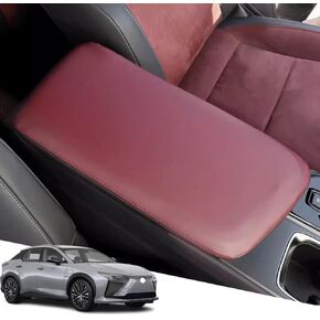 Leather Center Console Cover Armrest Pad Protector Armrest Box Cover Accessories (black Stitches) for Lexus RZ 450e 2023 2024 NX 250 NX 350 NX 350h NX 450h+ 2023 2024 2025