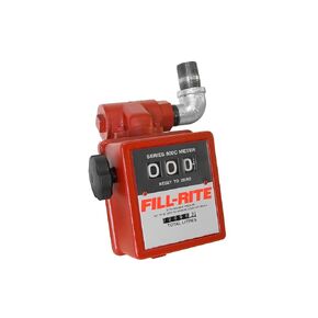 Fill-Rite 807C1 3 Wheel Nickel Plated Mechanical 1" 5-20 GPM Fuel Transfer Meter