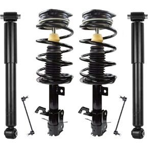 6PC Front ＆ Rear Strut Spring with Stabilizer Sway Bar Links Kit, Compatible with 2007-2012 Nissan Sentra 2.0L Only, Replace# 172378, 172379, 341659, K750096