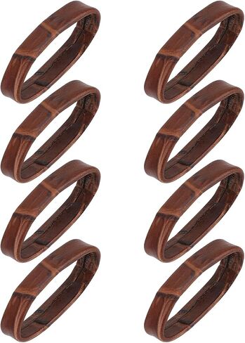 Leather Watch Band Holder Loop, 6 PCS Dark Brown Watch Band Loop Replacement Watch Band Keeper Wristwatch Strap Fastener Rings Retaining Accessories Compatible with Quartz Watches, Smart Watches in Saudi Arabia