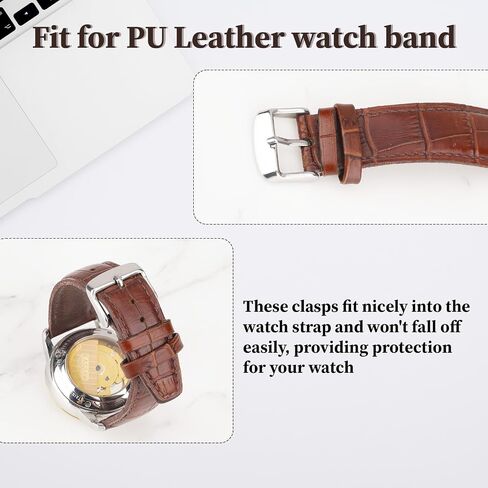 Leather Watch Band Holder Loop, 6 PCS Dark Brown Watch Band Loop Replacement Watch Band Keeper Wristwatch Strap Fastener Rings Retaining Accessories Compatible with Quartz Watches, Smart Watches in Saudi Arabia