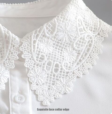 OL Stylish Chiffon Fake Collar Detachable Collar Blouse Dickey Collar Half Shirts for Girls and Women in Saudi Arabia