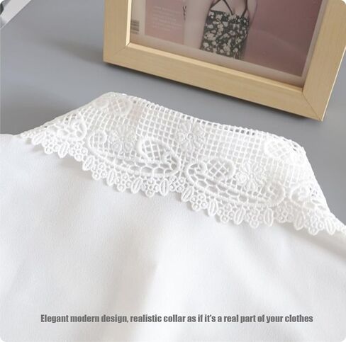 OL Stylish Chiffon Fake Collar Detachable Collar Blouse Dickey Collar Half Shirts for Girls and Women in Saudi Arabia