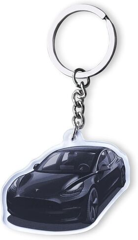 سلسلة مفاتيح KIKIMO لموديل تسلا 3 موديل Y، سلسلة مفاتيح تسلا، حلقة مفاتيح من الأكريليك لملحقات موديل 3 وموديل Y in Kuwait