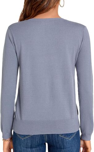 MINTLIMIT Lightweight Sweaters for Women 2024 Casual Fall Long Sleeve Shirts Blouse Knit V Neck Pullover Sweater Tops in Saudi Arabia