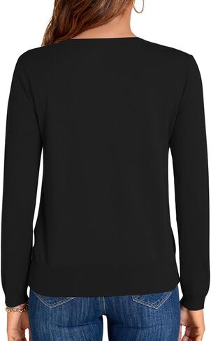 MINTLIMIT Lightweight Sweaters for Women 2024 Casual Fall Long Sleeve Shirts Blouse Knit V Neck Pullover Sweater Tops in Saudi Arabia