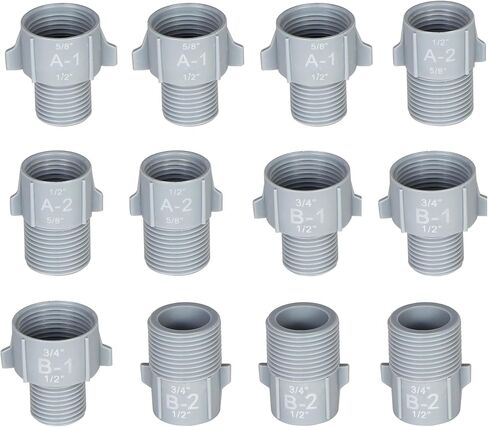 KERDE 1/2" 5/8" 3/4" Pipe Conversion Connector.Water Pipe Interface Converter, 1/2" NPT to 5/8" NPT.1/2" NPT to 3/4" NPT.Water Pipe Size Diameter Change.Male to Female in Saudi Arabia