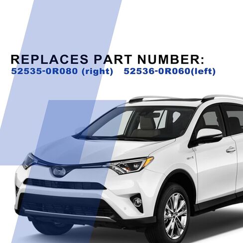 Shelita غطاء المصد الأمامي الوفير قوس التجنيب مجموعة ل RAV4 2016-2018 52536-0R060 52535-0R080 1 زوج الجانب الأيمن والأيسر in Kuwait