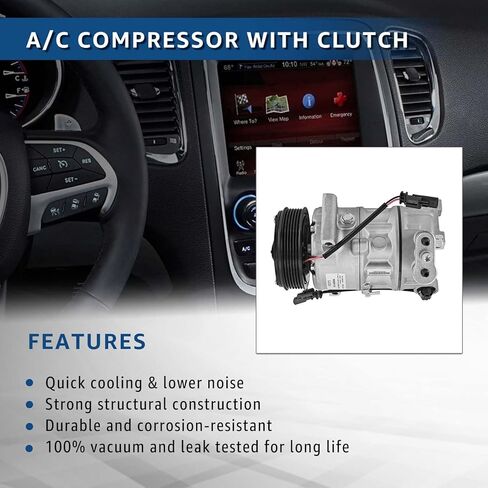 ضاغط التيار المتردد مع القابض متوافق مع تشيفي كروز 1.8L 2012 2013 2014 2015 1.8 L4 استبدال 157272 158272 5512821 13424410 13413335 13250604 in Kuwait