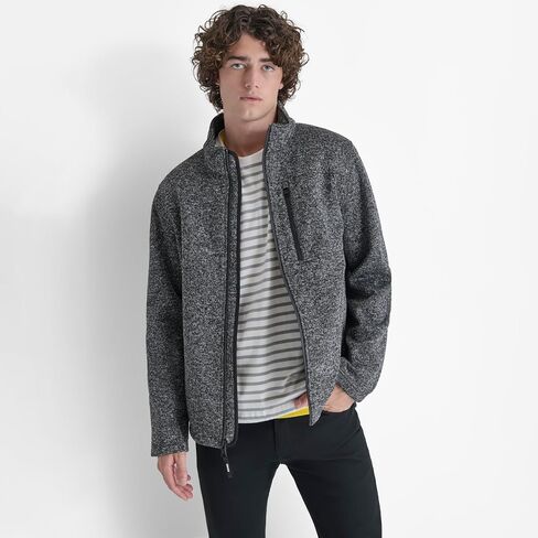 DKNY Men's Water Resistant Soft Sweater Fleece Jacket in Saudi Arabia