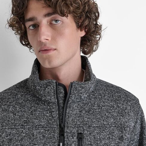 DKNY Men's Water Resistant Soft Sweater Fleece Jacket in Saudi Arabia