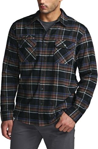 CQR Men's All Cotton Flannel Shirt, Long Sleeve Casual Button Down Plaid Shirt, Brushed Soft Outdoor Tactical Work Shirts in Saudi Arabia