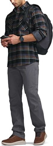 CQR Men's All Cotton Flannel Shirt, Long Sleeve Casual Button Down Plaid Shirt, Brushed Soft Outdoor Tactical Work Shirts in Saudi Arabia