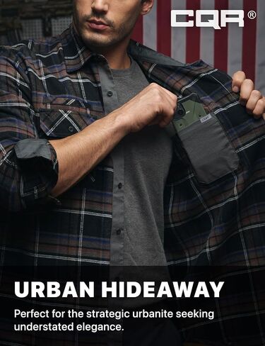CQR Men's All Cotton Flannel Shirt, Long Sleeve Casual Button Down Plaid Shirt, Brushed Soft Outdoor Tactical Work Shirts in Saudi Arabia