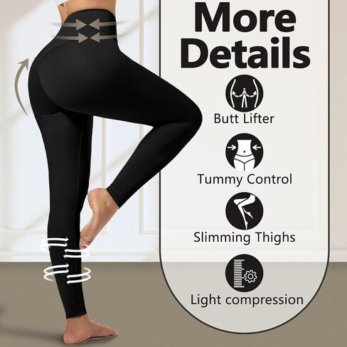 +MD Shapewear for Women Tummy Control Seamless High Waisted Light Compression Footless Tights Leggings in Saudi Arabia