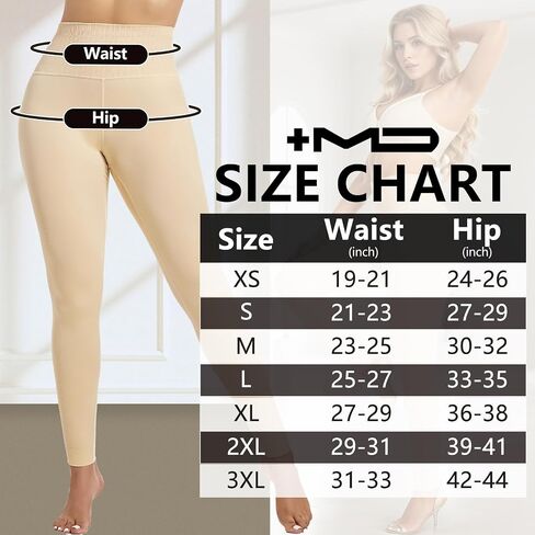 +MD Shapewear for Women Tummy Control Seamless High Waisted Light Compression Footless Tights Leggings in Saudi Arabia