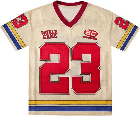 Men's Plus Size Jersey T-Shirts Number Graphic Tees Short Sleeve V Neck Tee Shirt in Kuwait