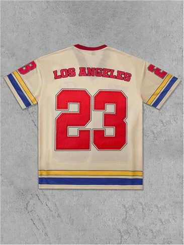 Men's Plus Size Jersey T-Shirts Number Graphic Tees Short Sleeve V Neck Tee Shirt in Kuwait