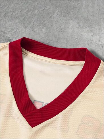 Men's Plus Size Jersey T-Shirts Number Graphic Tees Short Sleeve V Neck Tee Shirt in Kuwait